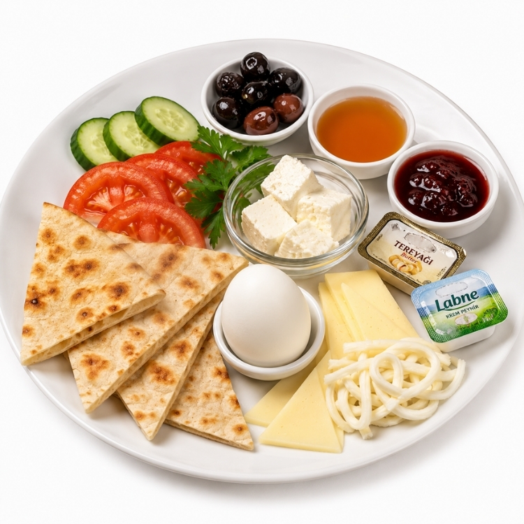 Tek Kişilik Kahvaltı Tabağı